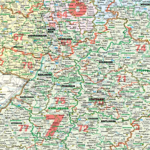 Details der Organisationskarte für Deutschland