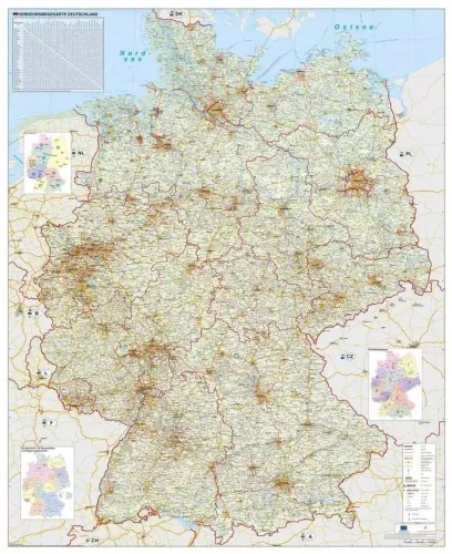 Verkehrswegekarte von Deutschland