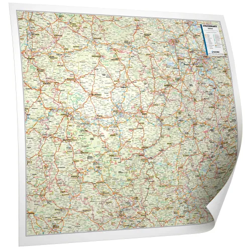 Straßenkarte von Thüringen