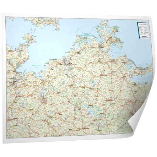 Straßenkarte von Mecklenburg-Vorpommern