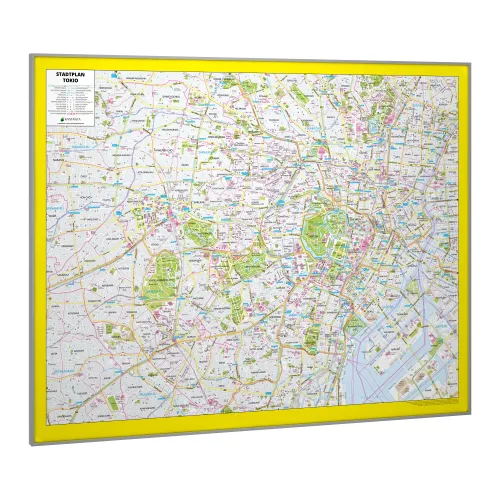 Tokio als Landkartentafel