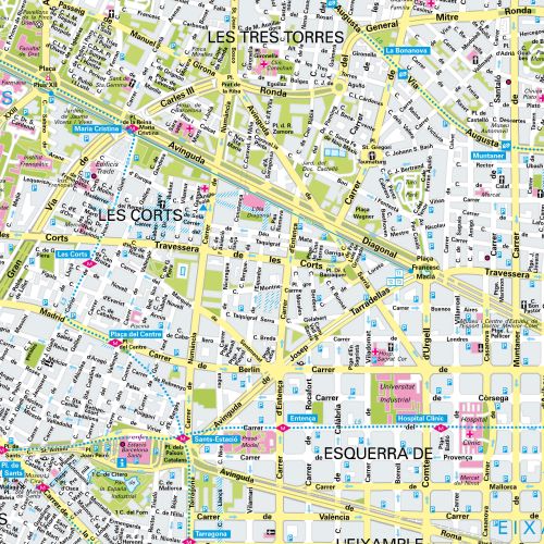Barcelona - Stadtplan (120 x 93 cm / 1:15.000)