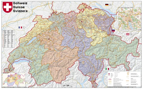 Postleitzahlenkarte der Schweiz