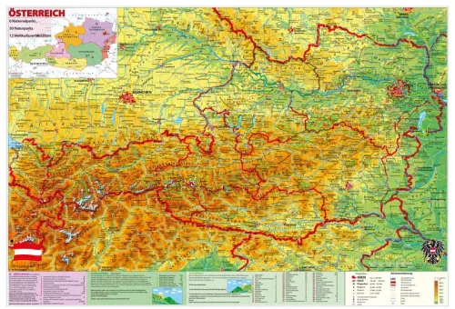Landkarte von Österreich