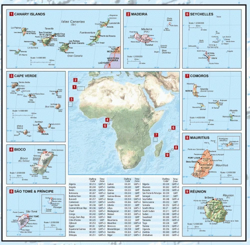 Kartenlegende von der Karte Afrika