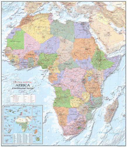 Politische Karte von Afrika