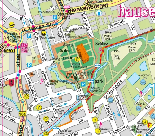 Detailansicht - Stadtplan von Berlin Pankow