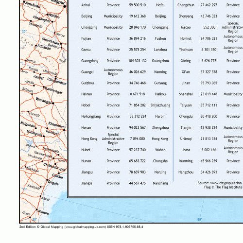 Preview: Legendenansicht der China Landkarte