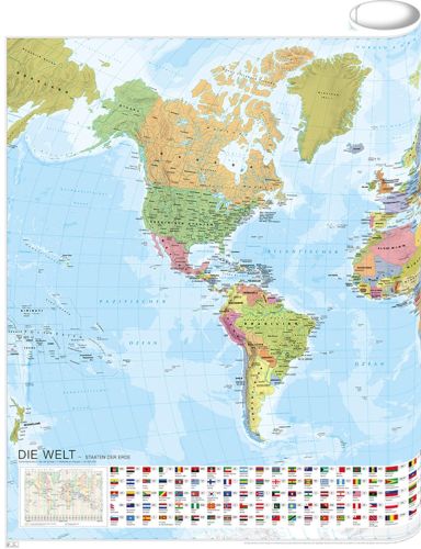 Preview: Gerollte Weltkarte