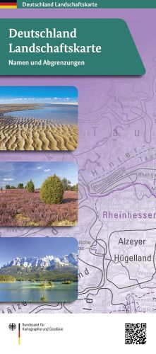 Gefalzte Landkarte von Deutschland