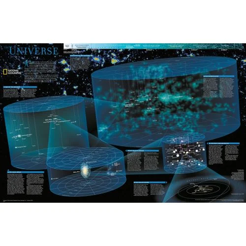 Die Übersichtskarte Universum 79x51 cm in 4 Varianten