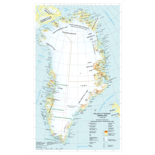 Topografische Karte von Grönland