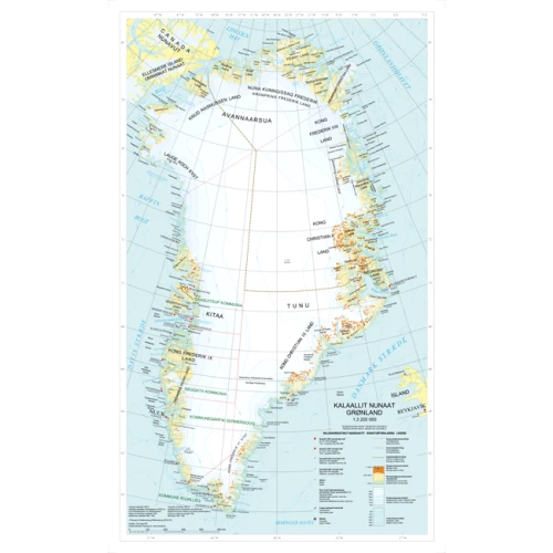 Topografische Karte von Grönland