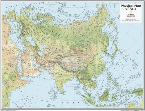 Physische Landkarte von Asien