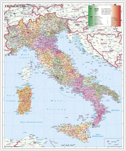 Postleitzahlenkarte von Italien