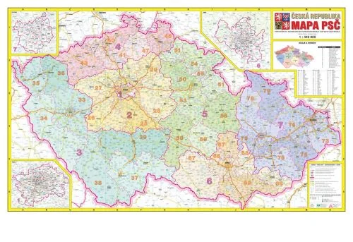 Postleitzahlenkarte von Tschechien