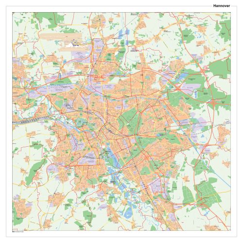 Hannover Stadtplan mit Postleitzahlen