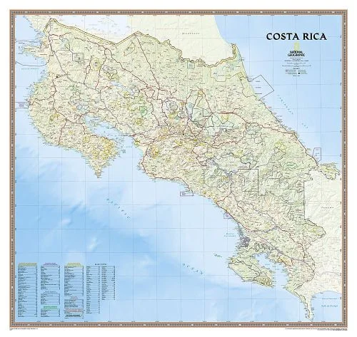 Physische Karte von Costa Rica