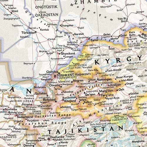 Preview: Detailansicht der Zentralasien Karte