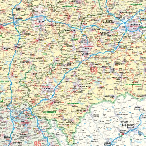 Preview: Detailansicht der Postleitzahlenkarte für die Region 0