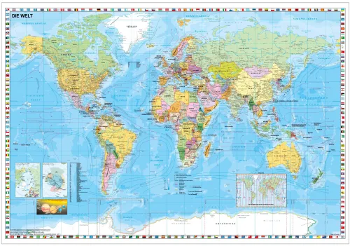 Politische Weltkarte im XXL Format