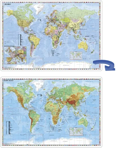 Unterlage für den Schreibtisch von der Welt.