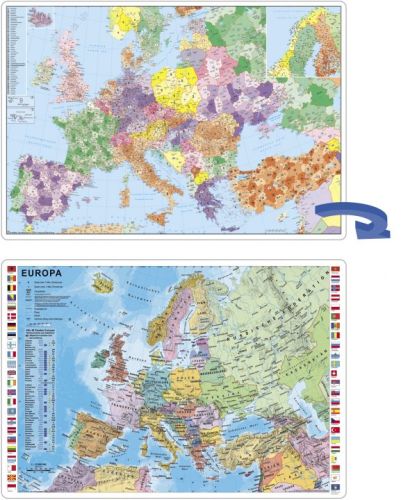 Europa - Schreibunterlage - Postleitzahlen / politisch (64 x 44 cm)