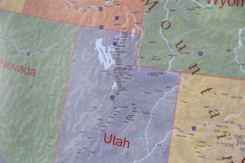 Utah Landkartendetail
