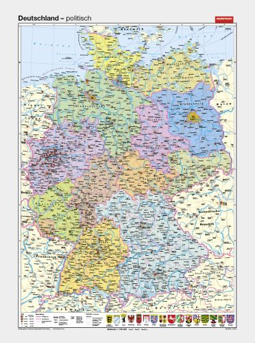 Deutschland Gesamt als politische Karte