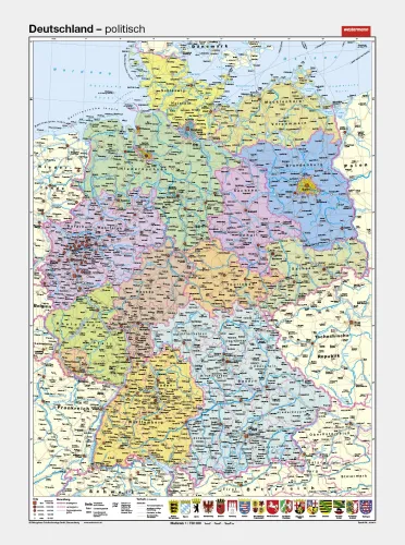 Deutschland Gesamt als politische Karte