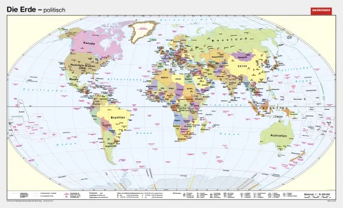 Die Erde / Welt als politische Landkarte