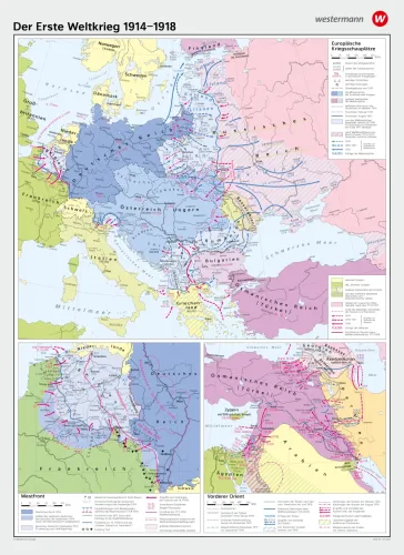 Der erste Weltkrieg - Schulwandkarte