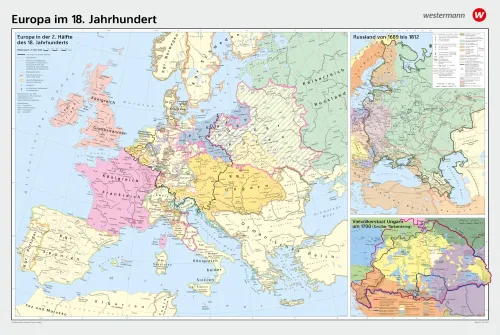 Europa im 18. Jahrhundert - Schulwandkarte (220 x 147 cm)