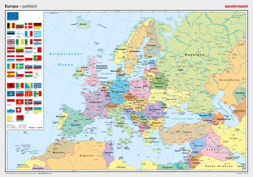 Preview: Politische Landkarte von Europa