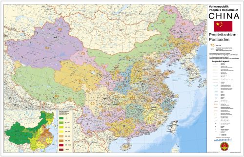 Postleitzahlenkarte von China