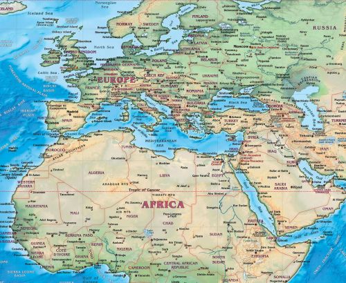 Preview: Detailansicht Europa / Afrika