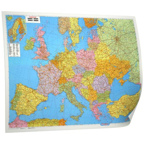 Die politische Übersichtskarte Europa 170x121 cm in 4 Varianten.