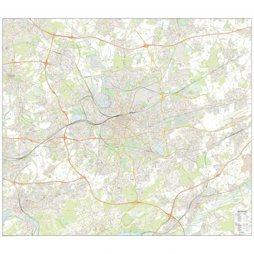 Der Stadtplan Dortmund 100x100 cm in 4 Varianten 