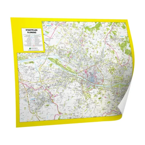 Der Stadtplan Florenz Poster Papierkarte
