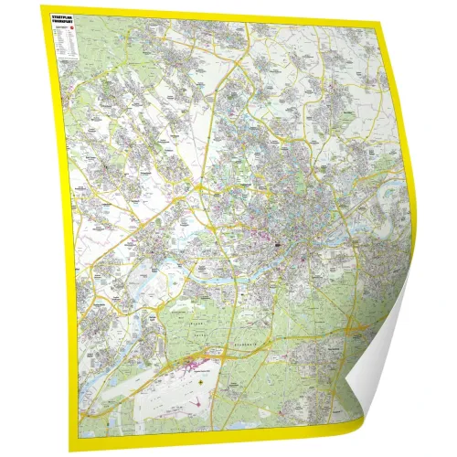 Der Stadtplan Frankfurt Poster Papierkarte