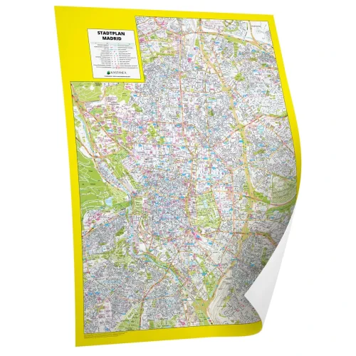 Der Stadtplan Madrid Poster Papierkarte