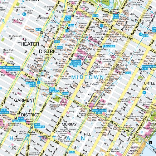 Der Stadtplan New York Poster Papierkarte