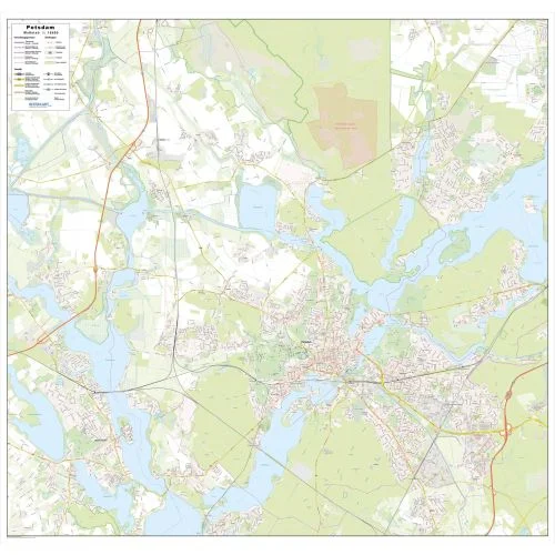 Der Stadtplan Potsdam 120x125cm in 4 Varianten 