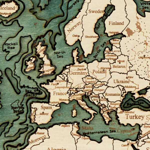 3D Weltkarte - Europa