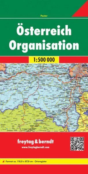 Der Kartenumschlag der Landkarte von Österreich