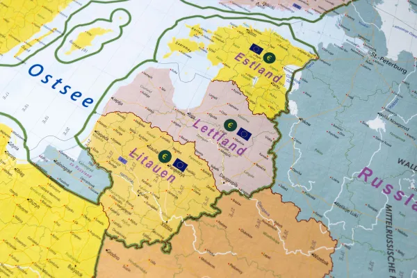Lettland auf der Europakarte