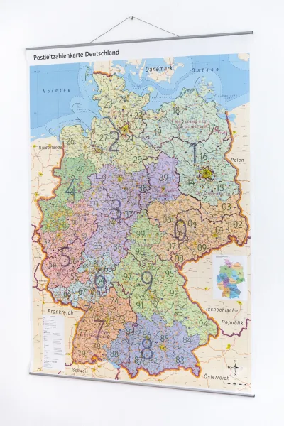 Postleitzahlenkarte inkl. Leisten