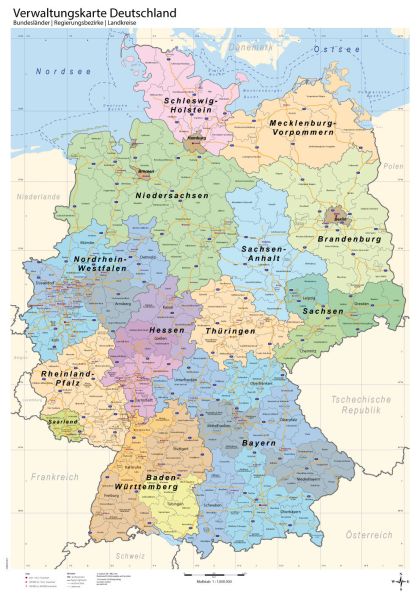 Verwaltungskarte von Deutschland