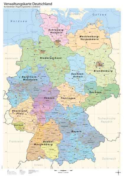 Verwaltungskarte von Deutschland