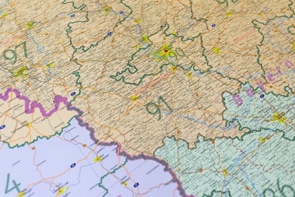 PLZ Region 91 im Detail